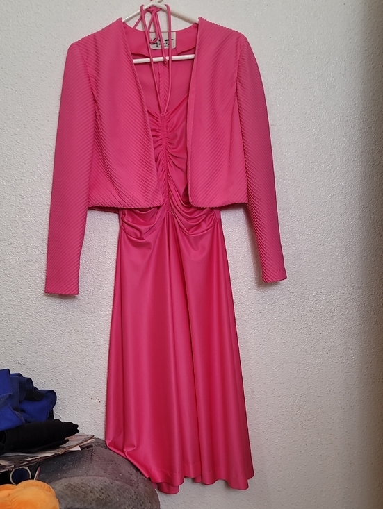 Vincenti Dresses & Skirts - Vince Bright Pink Dress with Matching Jacket